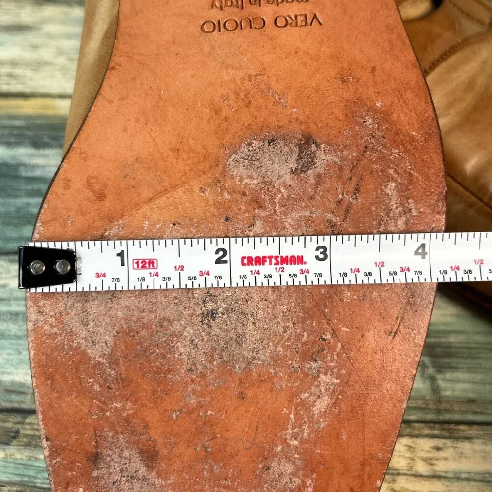 L. Lambertazzi Loafers Mens 11-11.5/44 Brown Leather Handmade Bicycle Toe Dress